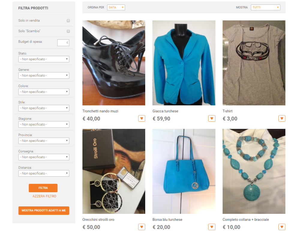 Portale web di compravendita